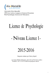 PLAQUETTE DE PSYCHOLOGIE Licence 1