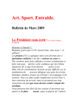 Mars 2009 - Art Sport Entraide