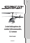 2 mini hélicoptères de combat télécommandés, 3,5 canaux