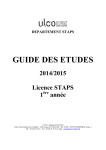 Guide des études Licence 1 - Université du Littoral Côte d`Opale