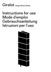 Instructions for use Mode d`emploi Gebrauchsanleitung Istruzioni