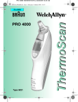 Braun Pro4000 ThermoScan Operator Manual