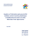 Enquête sur l`information après pose de PICC en - CClin Sud-Est