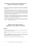 Modèle de Cahier spécial des charges