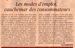 Les modes d`emploi, cauchemar des consommateurs - FO