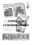 L`année 70/71 à l`université de Caen - Unicaen Off
