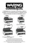 waring® commercial wpg series instruction manual