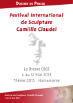 Festival de Sculpture Camille Claudel 4 au 12 mai 2013