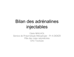 Bilan des adrénalines Dr Claire M ailhol 13 janvier 2015