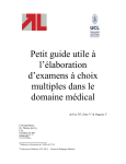 Petit guide utile à l`élaboration d`examens à choix multiples dans le