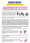 RECOMMANDATIONS D`UTILISATION