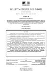 BULLETIN OFFICIEL DES IMPÔTS