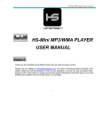 HS-Mini MP3/WMA PLAYER USER MANUAL - Canada