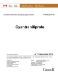 Limites maximales de résidus proposées PMRL2014-90