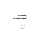 L`empowerment et l`éducation du patient