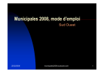 Municipales 2008, mode d`emploi