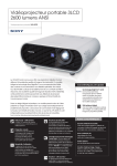 Vidéoprojecteur portable 3LCD 2600 lumens ANSI