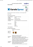 Fiche Produit KARATE XPRESS 2014