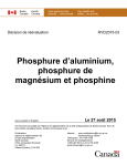 Phosphure d`aluminium, phosphure de magnésium et phosphine