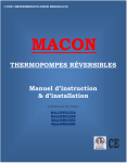 Manuel Instruction Thermopompes Macon Réversible