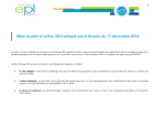 Bilan du plan d`action 2014 adopté par le Bureau du 17 décembre