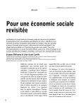 Pour une économie sociale revisitée