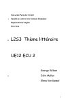 L2S3 Thème littéraire UE12 ECU 2