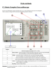 Fiche méthode I°) Mode d`emploi d`un oscilloscope