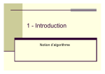 Cours introductif à l`Algorithmique