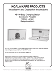 KOALA KARE PRODUCTS Installation and Operation Instructions