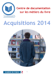 Acquisitions 2014 - Bibliothèques spécialisées