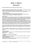 Mode d`emploi Dentasil