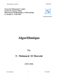 Algorithmique - Faculté des Sciences Rabat