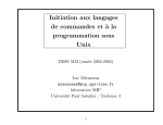 Initiation aux langages de commandes et `a la programmation sous