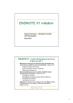 ENDNOTE X1 initiation