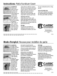 Instructions: Patio Furniture Cover Mode d`emploi: Housse pour