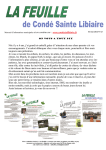 Cliquez pour lire La Feuille - Mairie de Condé Sainte Libiaire