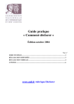 Guide pratique « Comment déclarer »