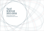 Tarif SOFAM 2013-2014