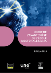 guide de l`avant thèse de l`école doctorale sicma