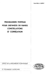 Programmes Fortran pour distances de rangs, constellations et