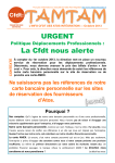URGENT La Cfdt nous alerte - CFDT ATOS UES INTEGRATION