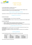 L`Apprentissage : Mode d`emploi