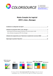 Mode d`emploi du logiciel SPOT_Color_Manager