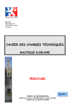 CAHIER DES CHARGES TECHNIQUES PEINTURE