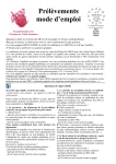 Prélèvements mode d`emploi