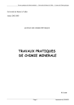 travaux pratiques de chimie minerale