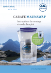 Mode d`emploi MAUNAWAI Carafe