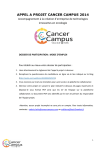 APPEL A PROJET CANCER CAMPUS 2014