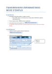 TRANSMISSIONS INFORMATISEES MODE D`EMPLOI